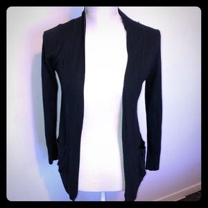 Black cardigan sweater